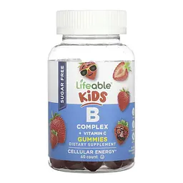 Комплекс вітамінів групи B з вітаміном C (без цукру), B Complex + Vitamin C Kids Sugar Free - 60 gummies