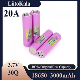 Акумулятор високострумовий без захисту 18650 LiitoKala 30Q 3000mah - мініатюра 2