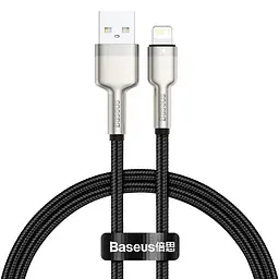 Кабель Baseus Cafule Series Metal Data Cable USB to Lightning 2.4A 0.25m Black (CALJK-01)