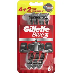 Одноразові станки для гоління чоловічі Gillette Blue 3 Nitro 6 шт.