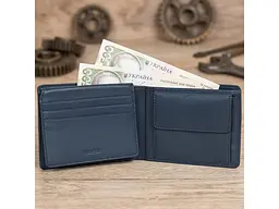 Чоловіче портмоне з натуральної шкіри Cortina 5051 Синє 12,5 х9, 5 см TONY PEROTTI acs0032350 - мініатюра 5