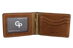 Затискач-портмоне, теракота GRANDE PELLE 11х8х0.5 см acs0032110 - мініатюра 4