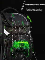 Ортопедичний шкільний рюкзак (ранець) School Standard 6 в 1 для хлопчика 570 гр 14,5 літрів Чорний з зеленим - мініатюра 11