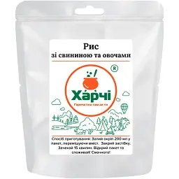 Сушена їжа Харчі рис зі свининою і овочами