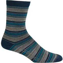 Шкарпетки Icebreaker City UltraLite StripeTease 3/4 Crew Blue/Grey L (1052-IBN D22 F24 L)