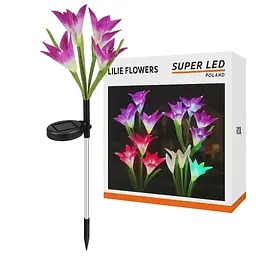 Садова сонячна LED лампа SuperLED у формі лілії
