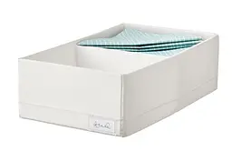 Органайзер з відділеннями IKEA білий для шухляд та полиць, 20×34×10 см - мініатюра 2