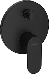 Змішувач Hansgrohe Rebris S прихованого монтажу ванна/душ верхня частина Matt Black 72466670, Чорний матовий