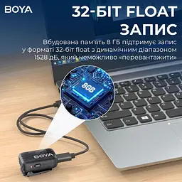 Мікрофон Boya MIC 2-02 Type-C/TRS Black (MIC 2-02) - мініатюра 7