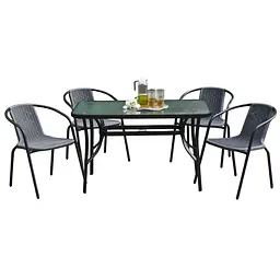 Комплект садових меблів 4Points Siena-4 з прямокутним столом 120x70x70 см