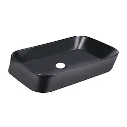 Умивальник Qtap Scorpio 550x390x120 Black matt QT14112243MBN, Чорний матовий - мініатюра 3