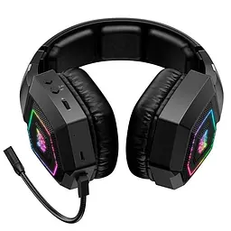 Навушники бездротові Onikuma ігрова гарнітура GT806 з підсвіткою RGB чорна - мініатюра 2