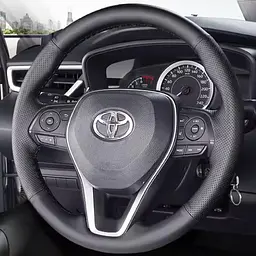 Чохол Обплетення Керма для Toyota Rav-4 / Corolla / Camry 2018-2021 Шкіра (Модельна Викрійка)