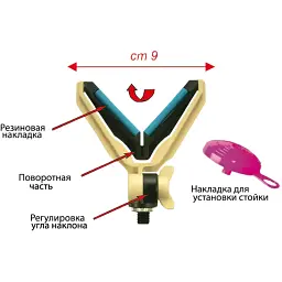 Підставка для вудилищ Stonfo 345 De Luxe "V" Rod Rest - мініатюра 2