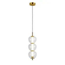 Светильник підвісний LED Levistella 800P3055 (130*330) CL, 5W, бронза, скло, сучасний стиль для вітальні - мініатюра 2