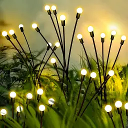 Сонячні садові світильники «Світлячок» 8 LED, комплект 2 шт - мініатюра 3
