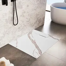 Душовий піддон Rea Bazalt 90x90 carrara white REA-K7002, Мармур - мініатюра 5