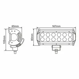 Світлодіодна додаткова LED фара Brevia Flood Алюмінієвий корпус (10712FX1) - мініатюра 2