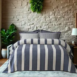 Плед Lotus Home - Infinity Stripe сірий 200x220 - мініатюра 2