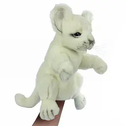 М'яка іграшка на руку Hansa Біле Левеня, серії Puppet, 32 см. висота (7850)