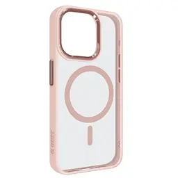 Чехол Apple iPhone 15 Pro, Unit MagSafe, розовый, прозрачный, магсейф, противоударный, магнитный, панель-накладка с поддержкой MagSafe, с поддержкой беспроводной зарядки, TPU+PC, защита всего корпуса, ударопрочный, ArmorStandart (ARM74871)