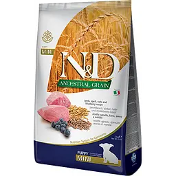 Сухий корм для цуценят малих порід Farmina N&D Low Grain Dog Lamb&Blueberry Puppy Mini, ягня та чорниця, 800 г - мініатюра 3