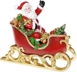 Статуетка декоративна "Санта в Санях" Bona 25х11х20,5 см dec0008531 - мініатюра 1