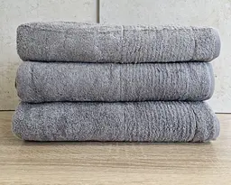 Набір бамбукових махрових турецьких рушників Cestepe 3 штуки 70х140 Bamboo Sarev Grey - мініатюра 2