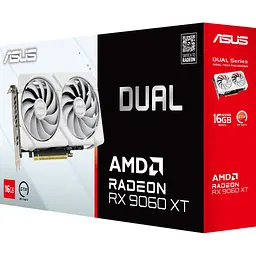 Відеокарта ASUS Radeon RX 9060 XT 16Gb DUAL WHITE OC (DUAL-RX9060XT-16G-WHITE) - мініатюра 12