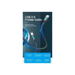 Кабель для принтера USB 2.0 AM/BM 2.0m 480Mbps PVC black Vention (COQBH) - мініатюра 2