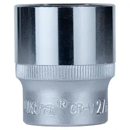 Насадка шестигранна коротка 1/2" 27мм CrV ULTRA (6070272) - мініатюра 1