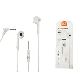 Навушники Biva BH-09 Wirred earphones White - мініатюра 2