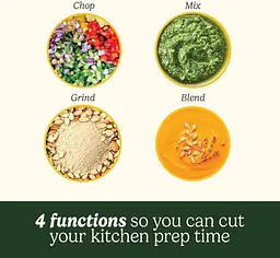 Cuisinart Mini Prep Pro - міні-подрібнювач і компактний процесор в 1, багатофункціональний, двосторонній ніж з нержавіючої сталі, - мініатюра 2