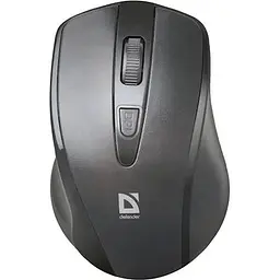 Миша бездротова Defender Datum MM-265 чорний USB оптична 800/1200/1600 dpi 4 кнопки 2xAAA мініатюрний наноприймач (52265)