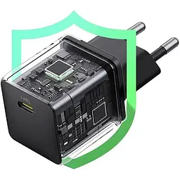 Мережевий зарядний пристрій Baseus Palm 1-USB-C 20W Cluster Black (P10111602113-00) [127629] - мініатюра 6