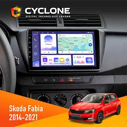 Штатна магнітола Skoda Fabia 2014-2021 Cyclone C9-011 4x64, DSP Cyclone (НФ-00007122)