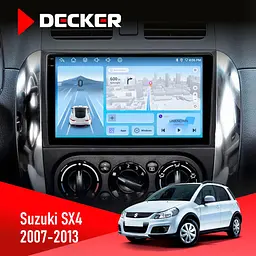 Штатна магнітола Suzuki SX4 2007-2013 Decker D9-010 6x128, DSP, 4G, 2K Decker (НФ-00004812)