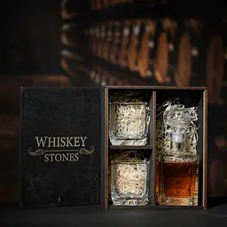 Подарунковий набір віскі Whiskey Stones №12 у дерев'яному пеналі - графин Pasabahce + склянки Luna - мініатюра 3