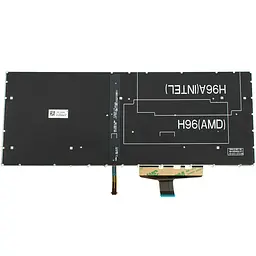 Клавіатура для ноутбука HUAWEI (W19 series) rus чорний без фрейму підсвічування клавіш - мініатюра 2