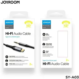 Кабель Joyroom Type-C Audio до 3.5 мм port audio cable SY-A03 2M - мініатюра 2