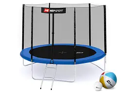 Батут Hop-Sport 10ft (305см) синій з зовнішньою сіткою - мініатюра 12
