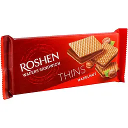 Вафлі Roshen Wafers Sandwich Thins Hazelnut 55 г (914649) - мініатюра 3