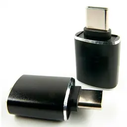 Перехідник OTG USB 2.0 AF to USB-C black Dengos (ADP-018)