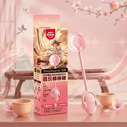 Льодяник Amos Tasty Sounds Audio Lollipop Peach Flavor 12г - мініатюра 2