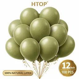 Надувні повітряні кулі HTOP 100 шт Party Balloons 30 см Товари для оформлення Дня народження Святкова атрибутика Оливковий