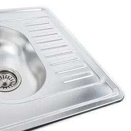 Кухонна мийка з нержавіючої сталі Platinum декор 7850D (0,8/180 мм), R, Decor - мініатюра 9