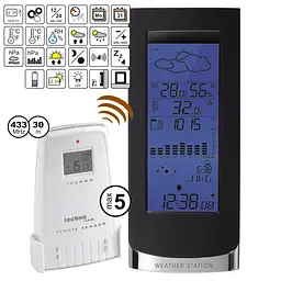 Метеостанція Technoline WS6501 Black Metall (WS6501), Чорний - мініатюра 3