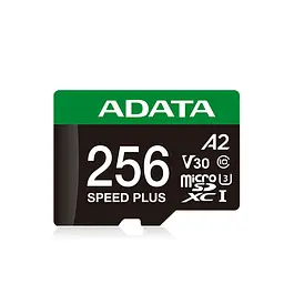 Карта пам'яті microSDXC (UHS-1 U3) A-DATA SPEED PLUS 256Gb Class 10 V30 A2 (R-180Mb/s W160Mb/s) (adapter SD) - мініатюра 3