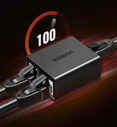 Мережевий спліттер розгалужувач RJ45 Ugreen CM210 Black 2 шт. (50923) - мініатюра 3