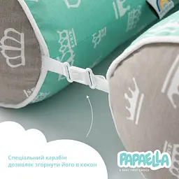 Бортик-валик у ліжечко Papaella Корона захисний (8-34533 корона) - мініатюра 5